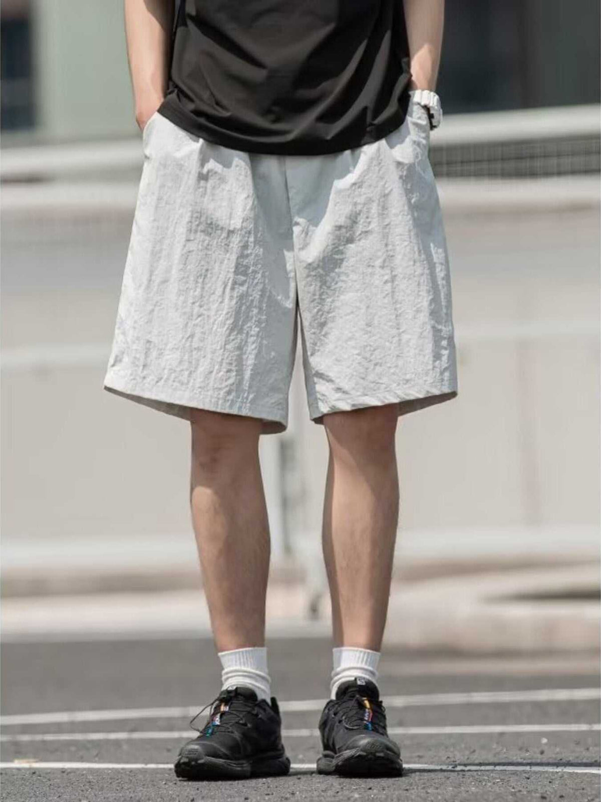Men's Plus Size Casual Loose-Fit Textured Shorts 100400975671019 22 Affordable Fashion Under $100 Jerry's Apparel 