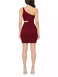 One-Shoulder Cutout Ruched Bodycon Mini Dress 101001098960768 27 Gifts for Her Jerry's Apparel 