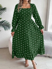 Polka Dot Flounce Sleeve Midi Dress 100100910600378 35 Gifts for Her Jerry's Apparel 