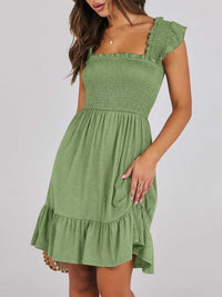 Smocked Ruffle Hem Mini Dress 100100088487178 33 Affordable Fashion Under $100 Jerry's Apparel 