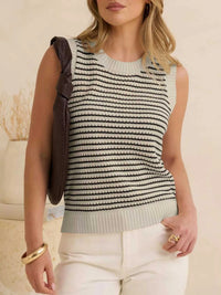 Striped Knit Sweater Vest 100100265130873 35 Affordable Fashion Under $100 Jerry's Apparel 