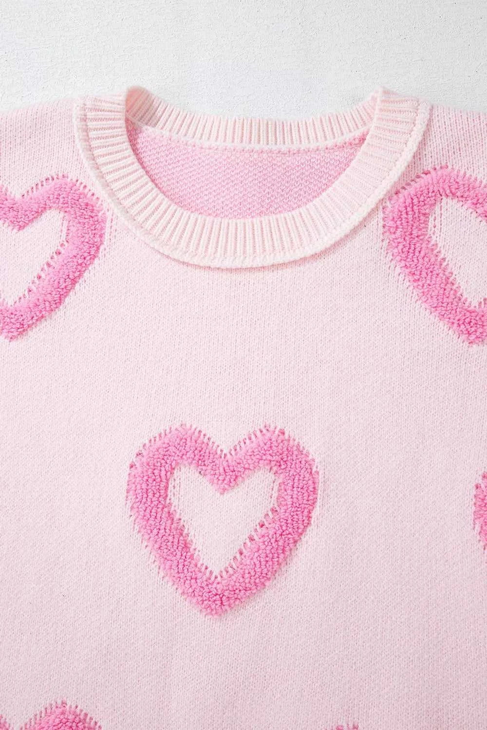 Heart Shape Bubble Sleeve Baggy Sweater 100100868213065 63 Affordable Fashion Under $100 Jerry's Apparel 