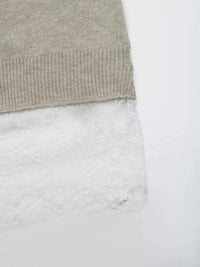 Layered Lace Hem Crew Neck Sweater 101002599371910 59 Affordable Fashion Under $100 Jerry's Apparel 