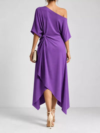 Full Size One-Shoulder Asymmetric Hem Midi Dress Plus Size 101001732260581 53 Gifts for Her Jerry's Apparel 