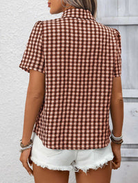 Plaid Button-Up Short Sleeve Shirt 100100054709959 33 Affordable Fashion Under $100 Jerry's Apparel 