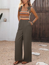 Tie Shoulder Wide Leg Jumpsuit 100100660433496 42 Affordable Fashion Under $100 Jerry's Apparel 