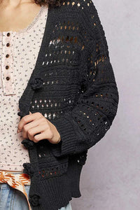 POL Open-Knit Floral Button Cardigan 100100621311311 66 Affordable Fashion Under $100 Jerry's Apparel 