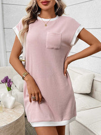 Contrast Trim Ribbed Knit Mini Dress with Pocket 100100281069040 32 Affordable Fashion Under $100 Jerry's Apparel 