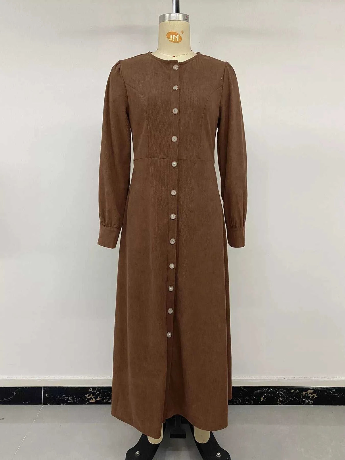 Corduroy Button-Down Maxi Dress 101001882053636 62 Affordable Fashion Under $100 Jerry's Apparel 