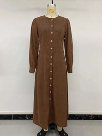 Corduroy Button-Down Maxi Dress 101001882053636 62 Affordable Fashion Under $100 Jerry's Apparel 