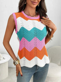 Color Block Round Neck Sweater Vest 100100253791586 34 Affordable Fashion Under $100 Jerry's Apparel 
