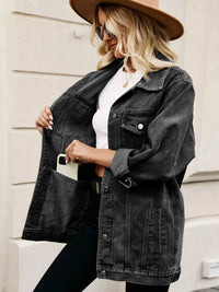 Button Up Long Sleeve Denim Jacket 100100316291883 79 Affordable Fashion Under $100 Jerry's Apparel 