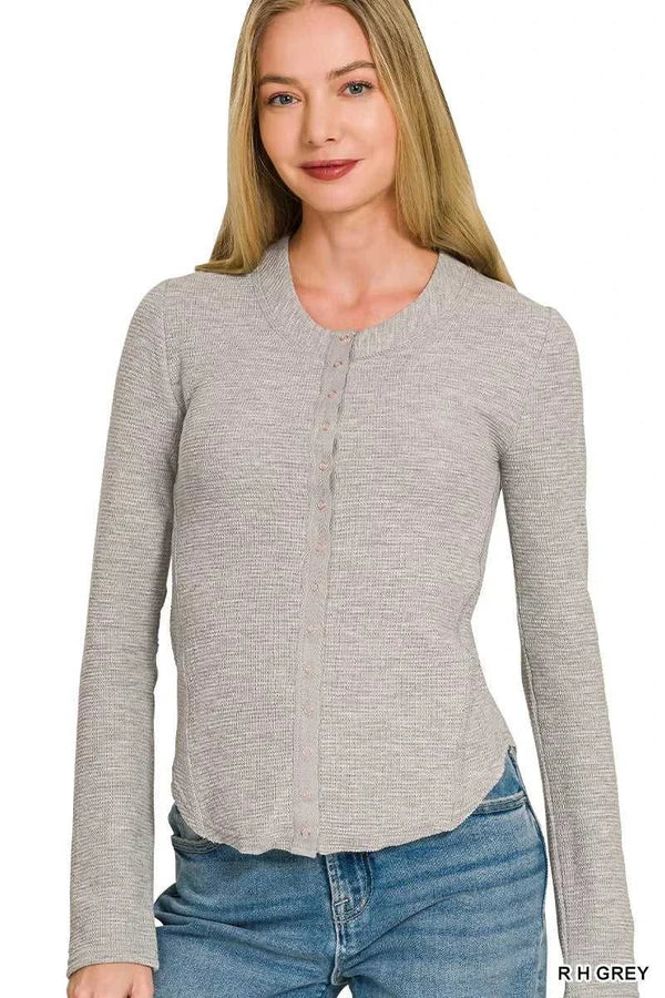Zenana Double Knit Snap Button Shirts 100100563261230 28 Affordable Fashion Under $100 Jerry's Apparel 