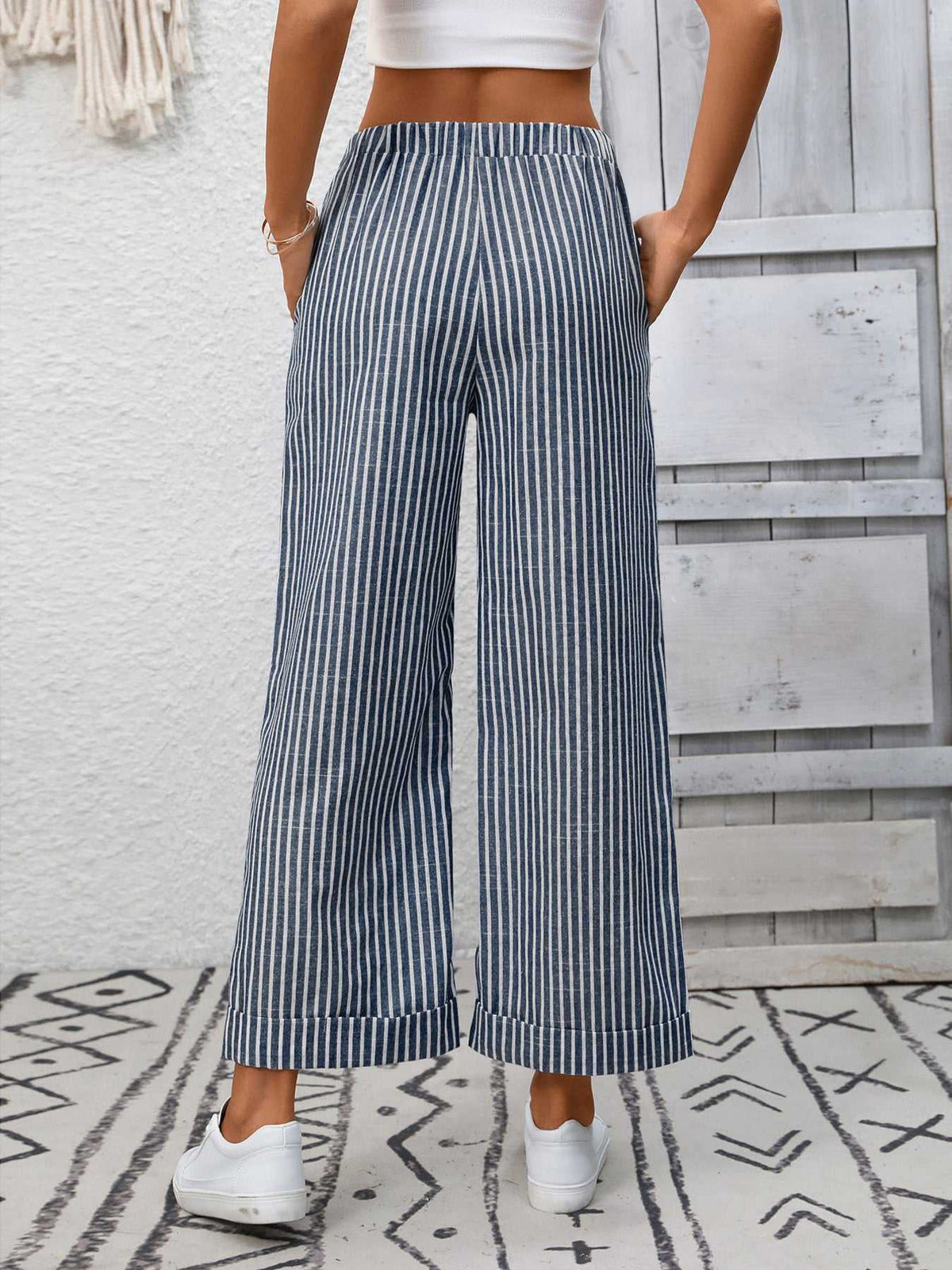 Striped Wide Leg Pants 100100886278692 32 Affordable Fashion Under $100 Jerry's Apparel 