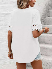 V-Neck Hollow-Out Sleeve T-Shirt 100100632201866 28 Affordable Fashion Under $100 Jerry's Apparel 
