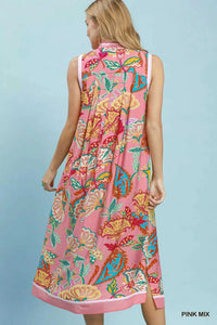 Umgee Paisley Floral Sleeveless Midi Dress 100100465991198 66 Affordable Fashion Under $100 Jerry's Apparel 