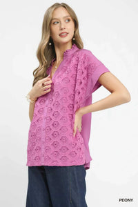 Umgee Lace Button-Front Top 100100324171200 55 Affordable Fashion Under $100 Jerry's Apparel 