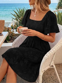 Smocked Square Neck Tiered Mini Dress 100100732221330 56 Affordable Fashion Under $100 Jerry's Apparel 