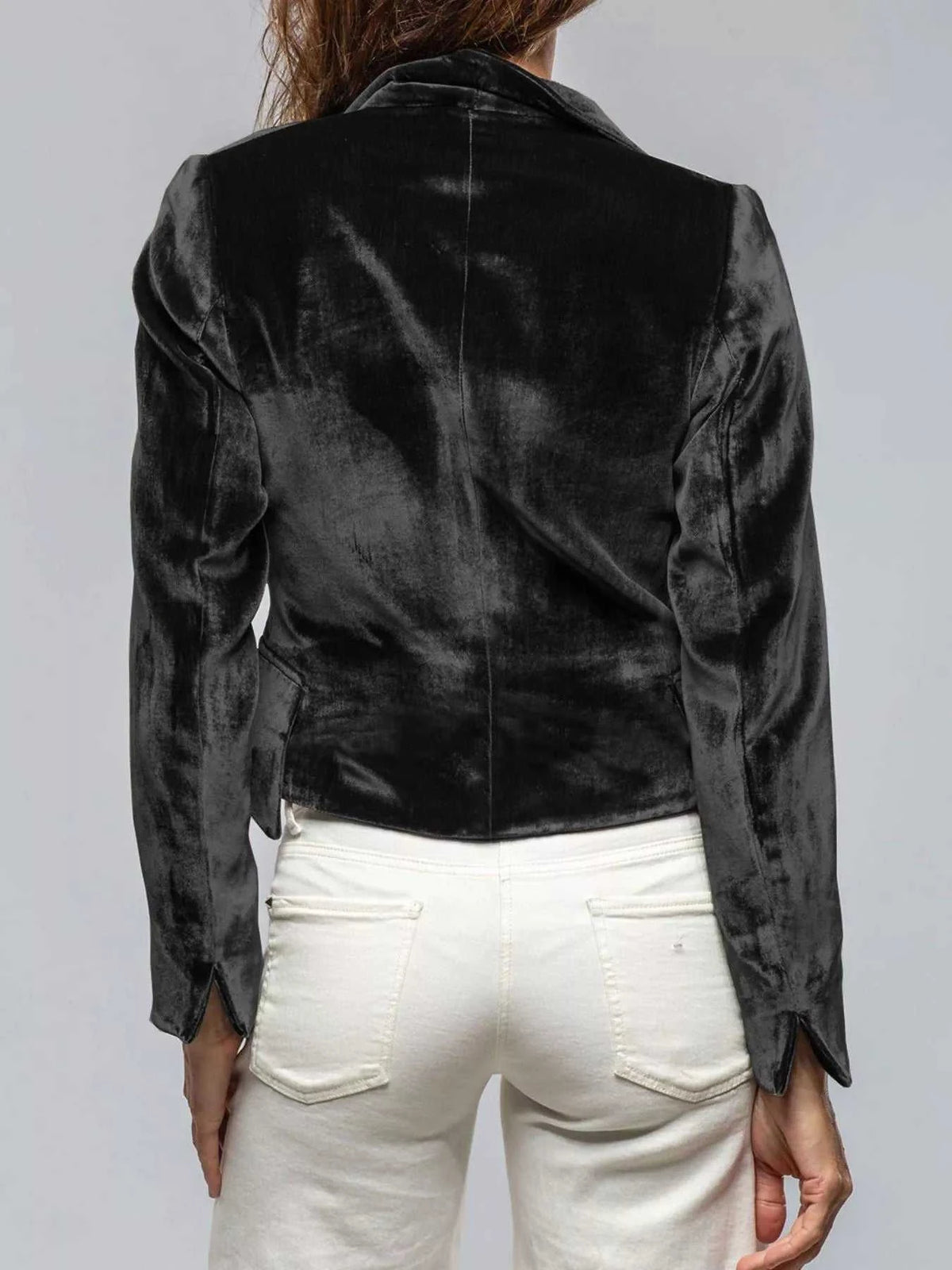 Velvet Lapel Collar One Button Blazer 100100335139968 39 Affordable Fashion Under $100 Jerry's Apparel 