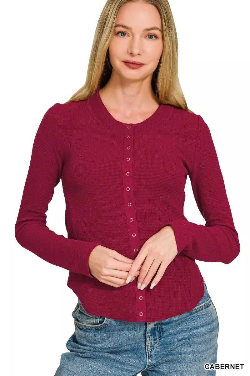 Zenana Double Knit Snap Button Shirts 100100835261881 28 Affordable Fashion Under $100 Jerry's Apparel 