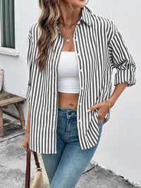 Striped Oversized Button-Up Shirt 100100354131470 50 Affordable Fashion Under $100 Jerry's Apparel 