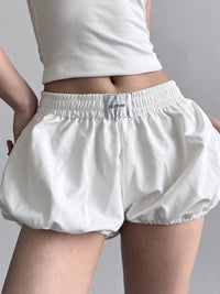 Elastic Waistband Bubble Shorts