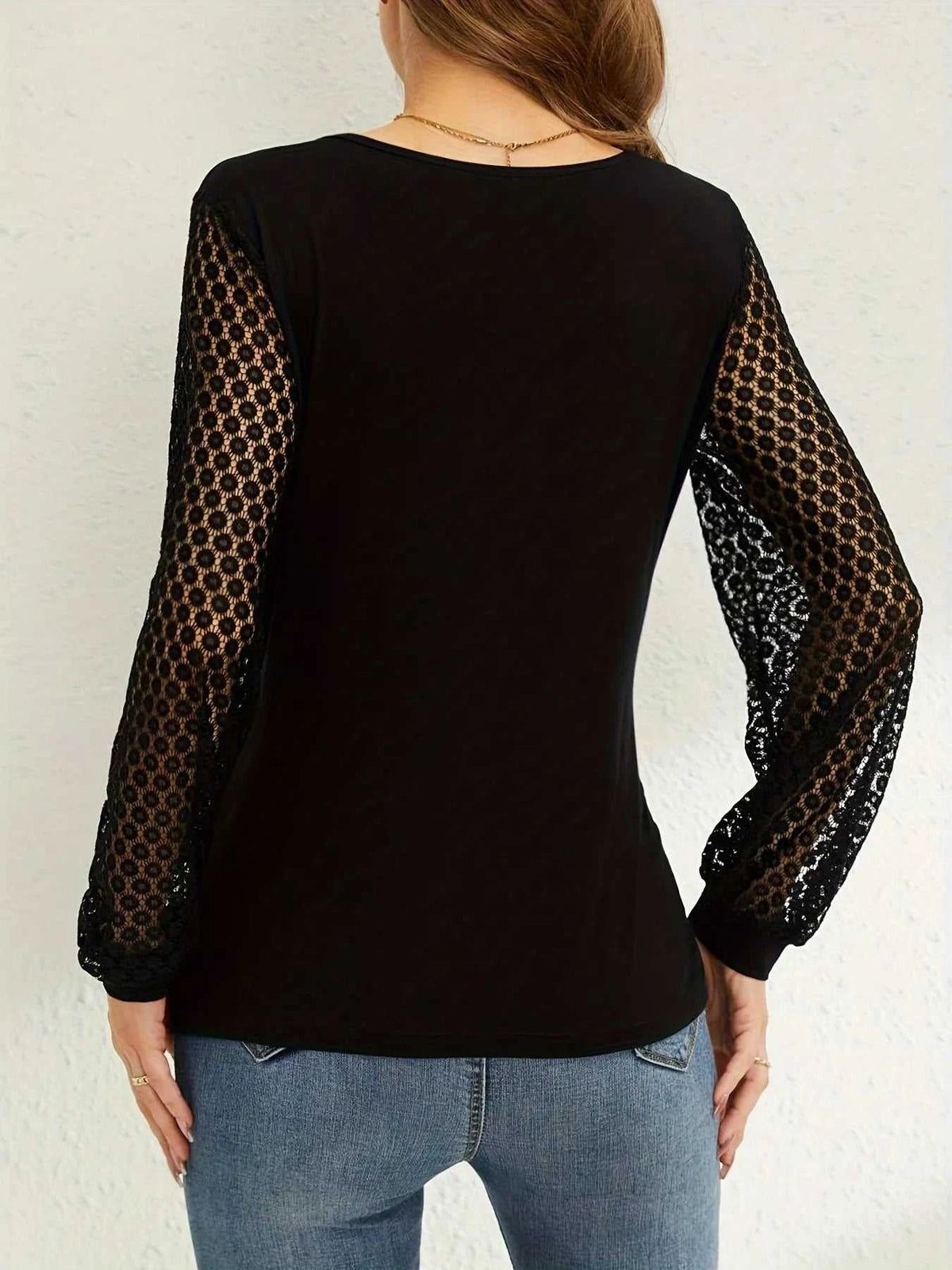 Surplice Lace Long Sleeve Top 100100642608123 30 Affordable Fashion Under $100 Jerry's Apparel 