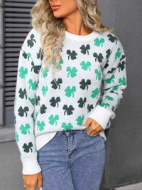 Lucky Clover Crew Neck Sweater 100100261234140 46 Affordable Fashion Under $100 Jerry's Apparel 