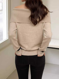 Off-Shoulder Argyle Pattern Sweater 100100066394324 44 Affordable Fashion Under $100 Jerry's Apparel 
