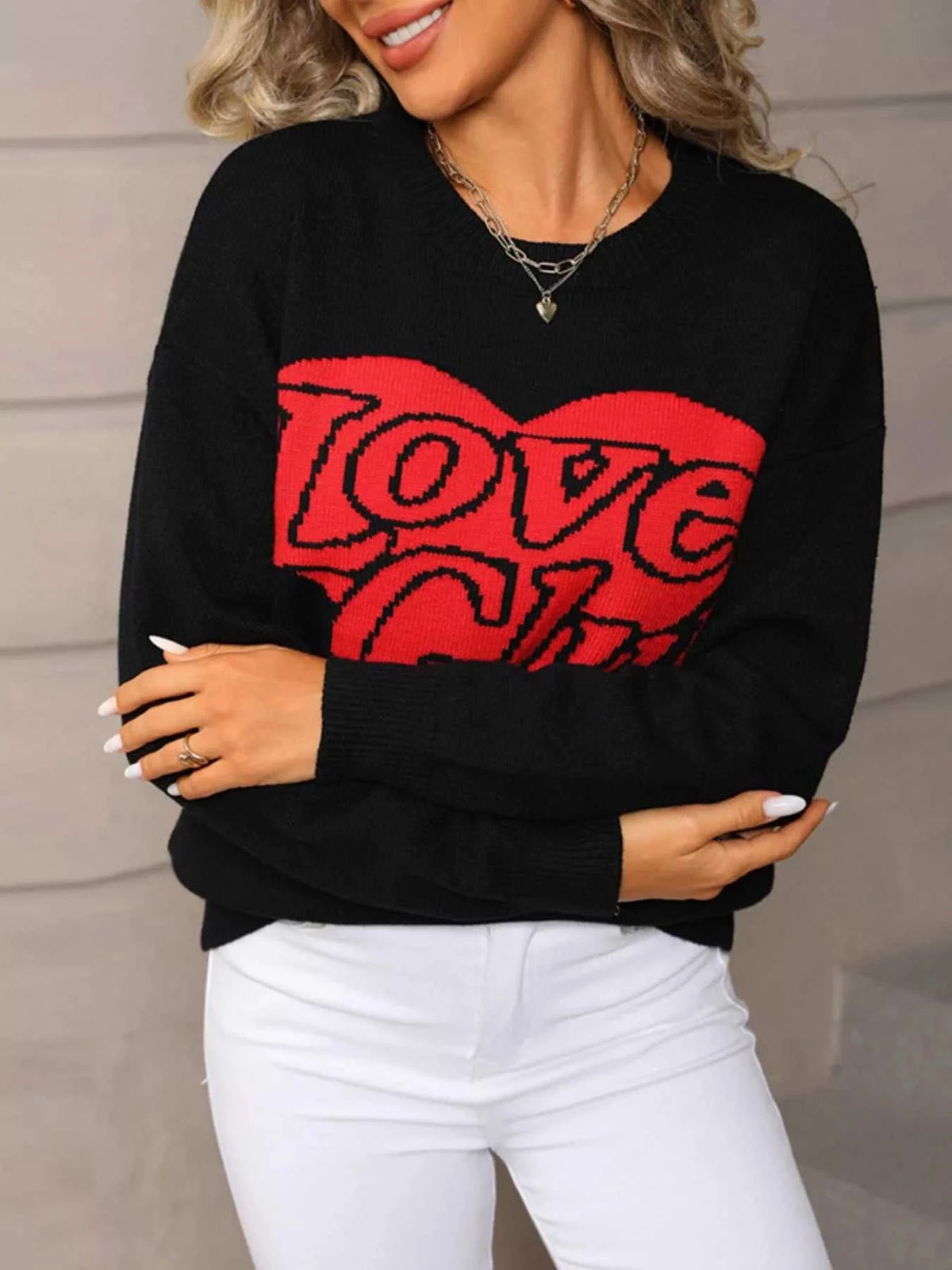 Valentine's Day Love Club Heart Graphic Sweater 100100473378432 48 Affordable Fashion Under $100 Jerry's Apparel 