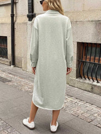 Polo Collar Long Sleeve Midi Dress 101001353552145 48 Affordable Fashion Under $100 Jerry's Apparel 