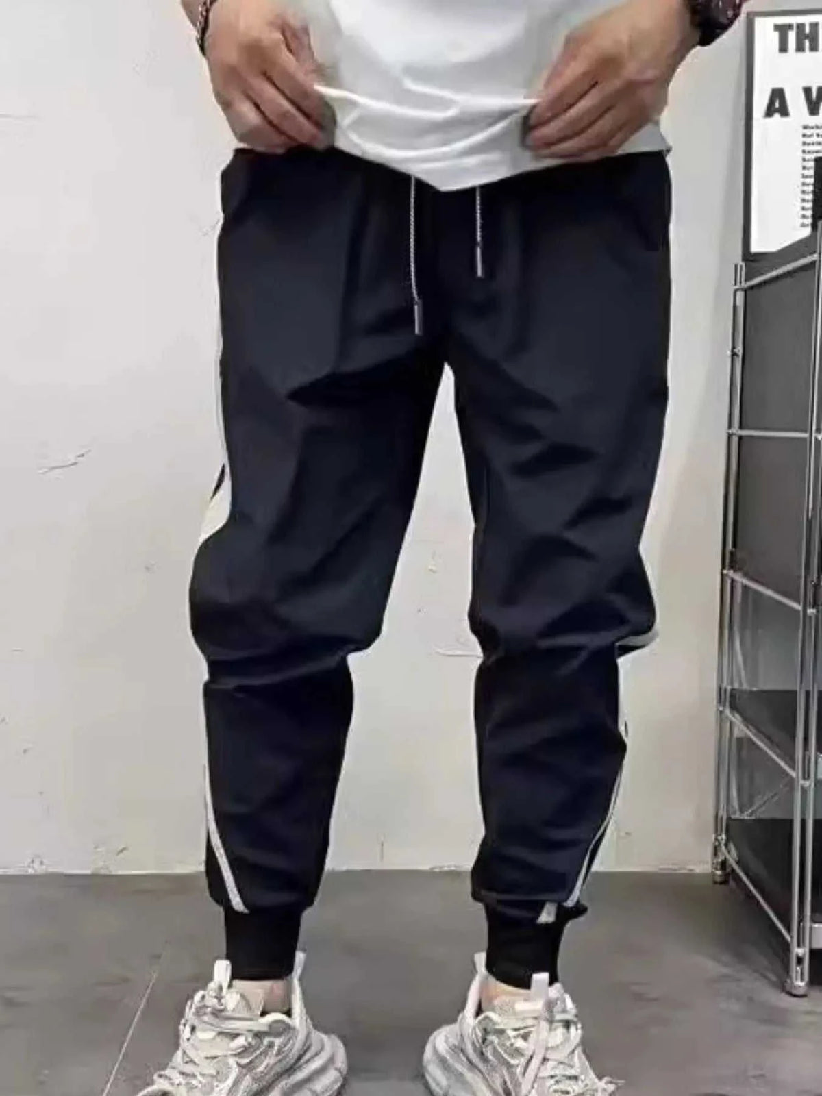 Men's Plus Size Drawstring Contrast Joggers 100400039865595 41 Affordable Fashion Under $100 Jerry's Apparel 
