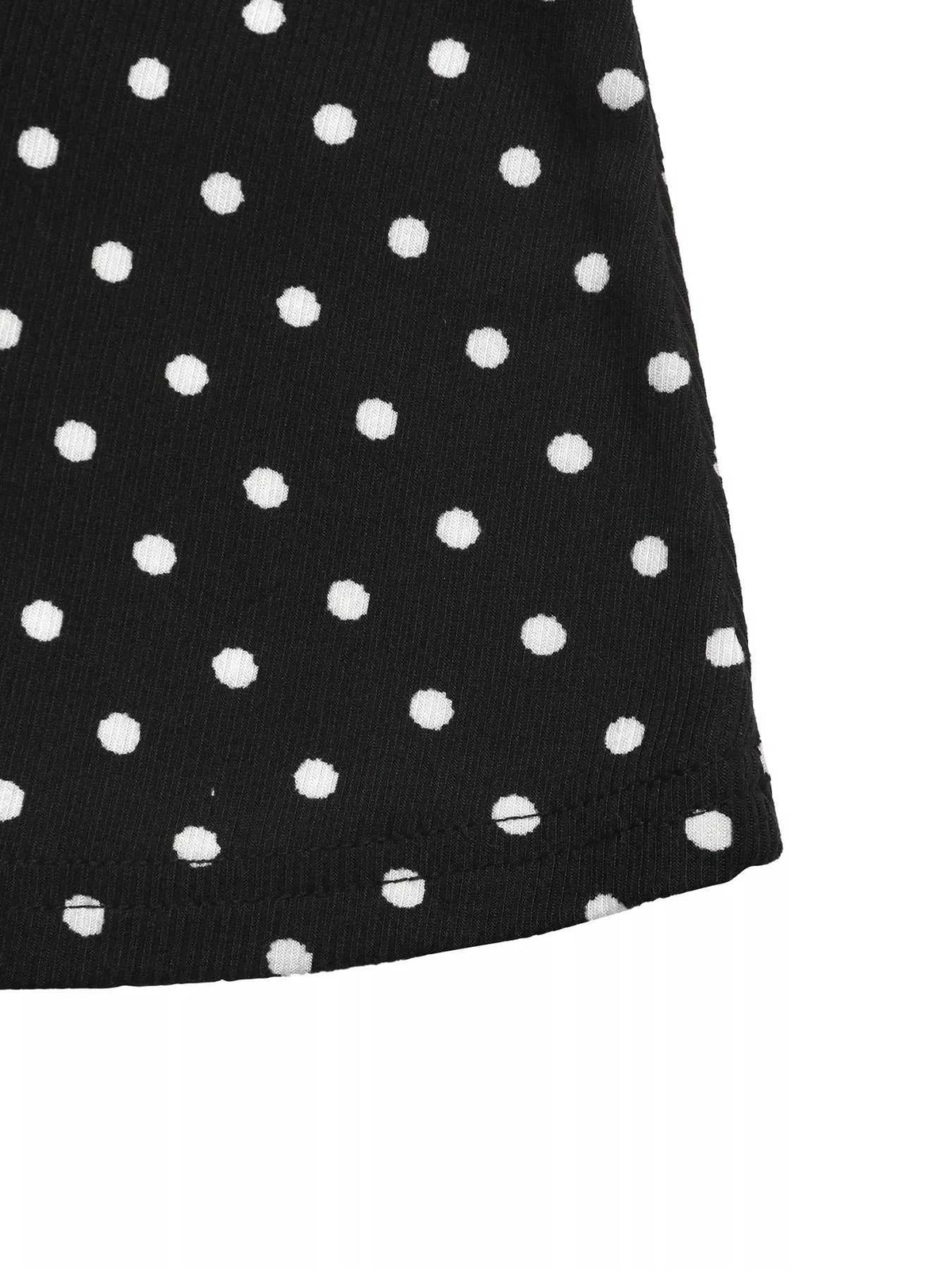 Polka Dot Long Sleeve Ruffle Hem Mini Dress 101001431407704 43 Gifts for Her Jerry's Apparel 