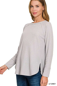 Zenana Baby Waffle Long Sleeve Top 100100667011424 21 Affordable Fashion Under $100 Jerry's Apparel 