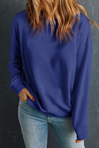 Round Neck Dropped Shoulder Sweatshirt