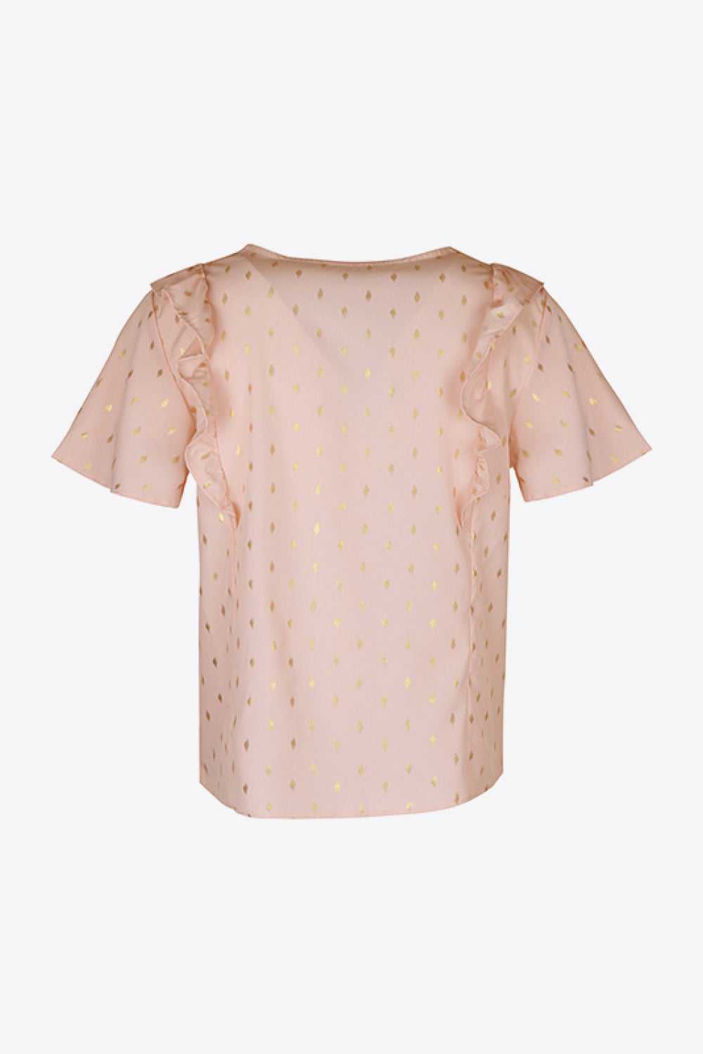 Perfee Printed Ruffle Trim Pleated Detail Blouse 100100655220826 30 Affordable Fashion Under $100 Jerry's Apparel 