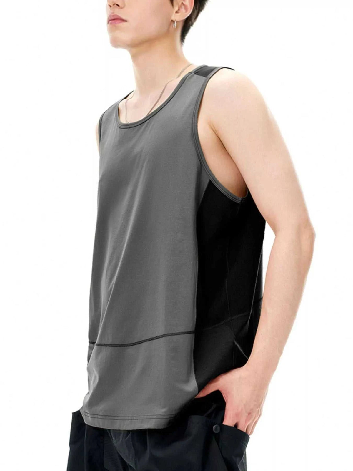 Men's Color Block Round Neck Tank 100400253160101 76 Affordable Fashion Under $100 Jerry's Apparel 