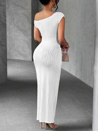 One-Shoulder Textured Maxi Dress 100100149360096 25 Seasonal Fashion Collections Jerry's Apparel 