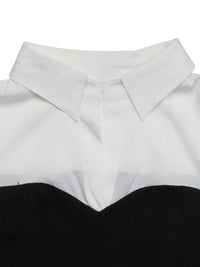 Two Tone Pleated Long Sleeve Shirt Dress 100100148090302 48 Affordable Fashion Under $100 Jerry's Apparel 