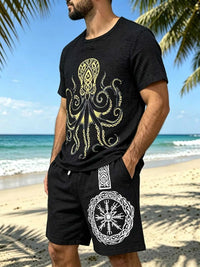 Men's Full Size Round Neck Tee and Shorts Set Plus Size 100400477639442 40 Affordable Fashion Under $100 Jerry's Apparel 