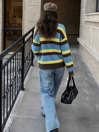 Striped Dropped Shoulder Sweater 100100450556705 57 Affordable Fashion Under $100 Jerry's Apparel 