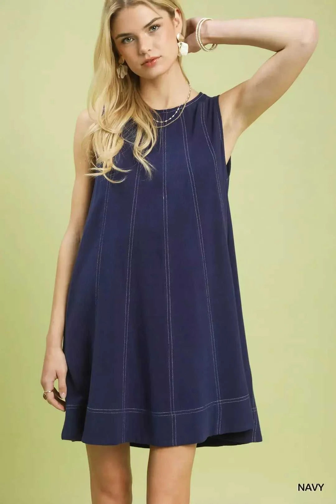 Umgee Linen Sleeveless Swing Dress 100100511051020 55 Affordable Fashion Under $100 Jerry's Apparel 
