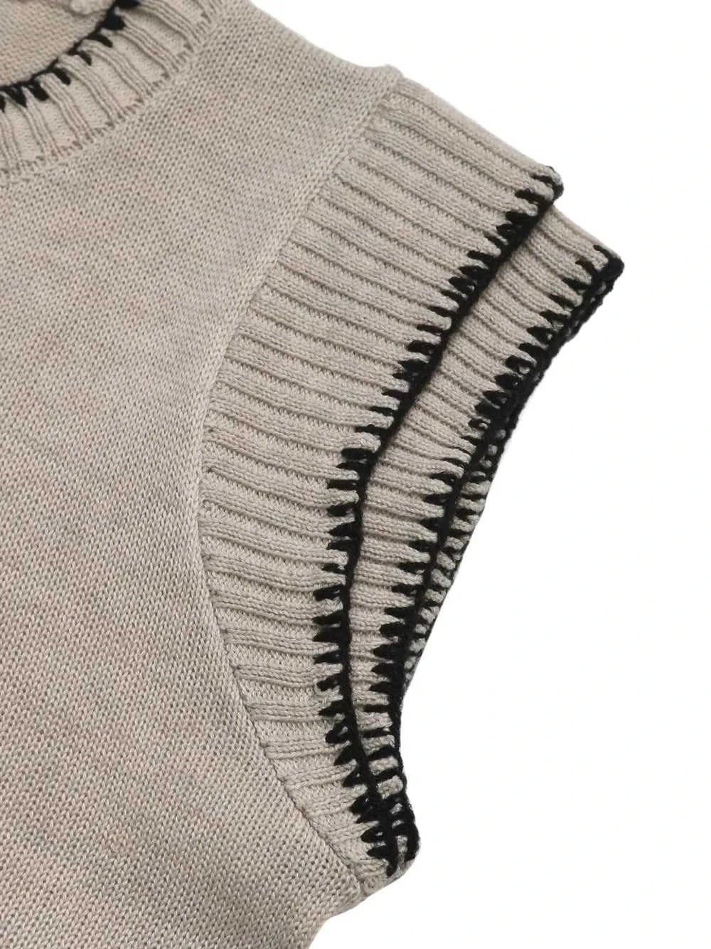 Perfee Contrast Trim Round Neck Cap Sleeve Knit Top 100100107581597 35 Affordable Fashion Under $100 Jerry's Apparel 