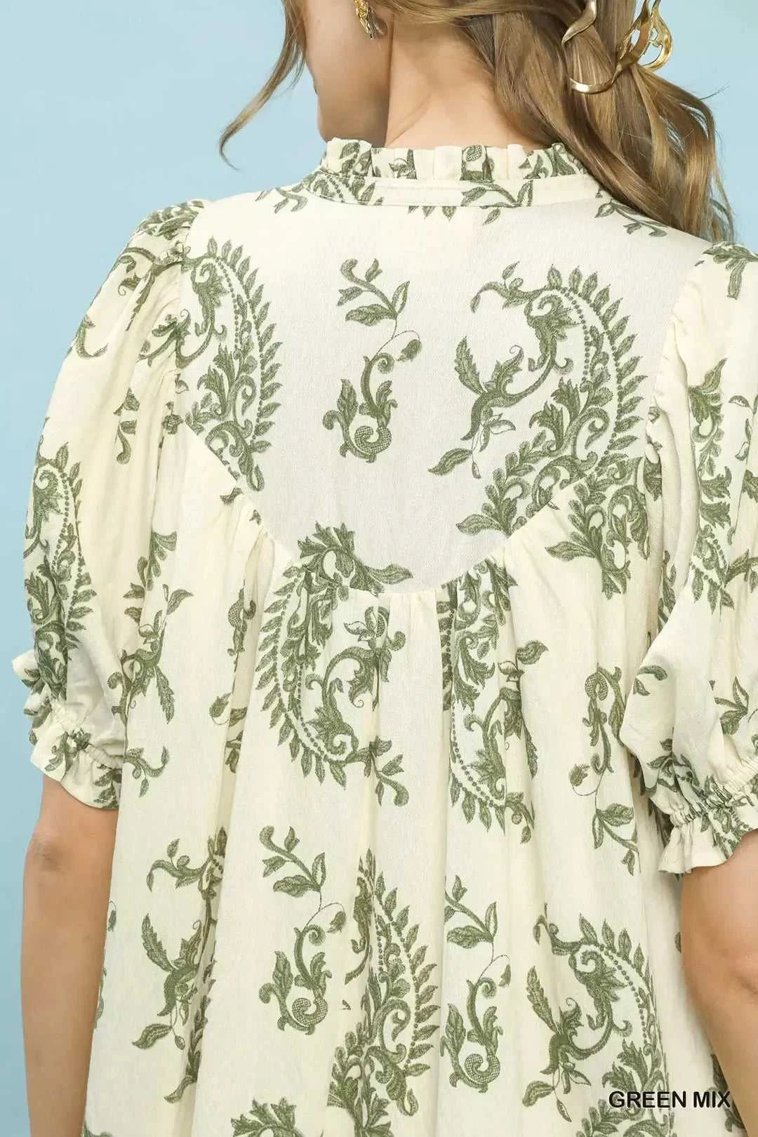 Umgee Mix Paisley Scallop Trim Dress 100100993391624 55 Affordable Fashion Under $100 Jerry's Apparel 