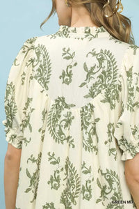 Umgee Mix Paisley Scallop Trim Dress 100100993391624 55 Affordable Fashion Under $100 Jerry's Apparel 