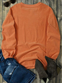 Halloween Leopard Pumpkin Patchwork Ribbed Sweatshirt 101001373546441 40 Affordable Fashion Under $100 Jerry's Apparel 