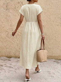 Surplice Short Sleeve Midi Dress 100100465813396 41 Affordable Fashion Under $100 Jerry's Apparel 