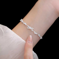 925 Sterling Silver Chain Bow Bracelet 100500004456042 49 Affordable Fashion Under $100 Jerry's Apparel 