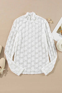 Lace Mock Neck Long Sleeve Top 100100168761353 27 Affordable Fashion Under $100 Jerry's Apparel 