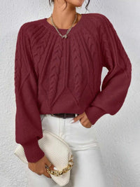 Cable Knit Long Sleeve Sweater 100100200217752 36 Affordable Fashion Under $100 Jerry's Apparel 